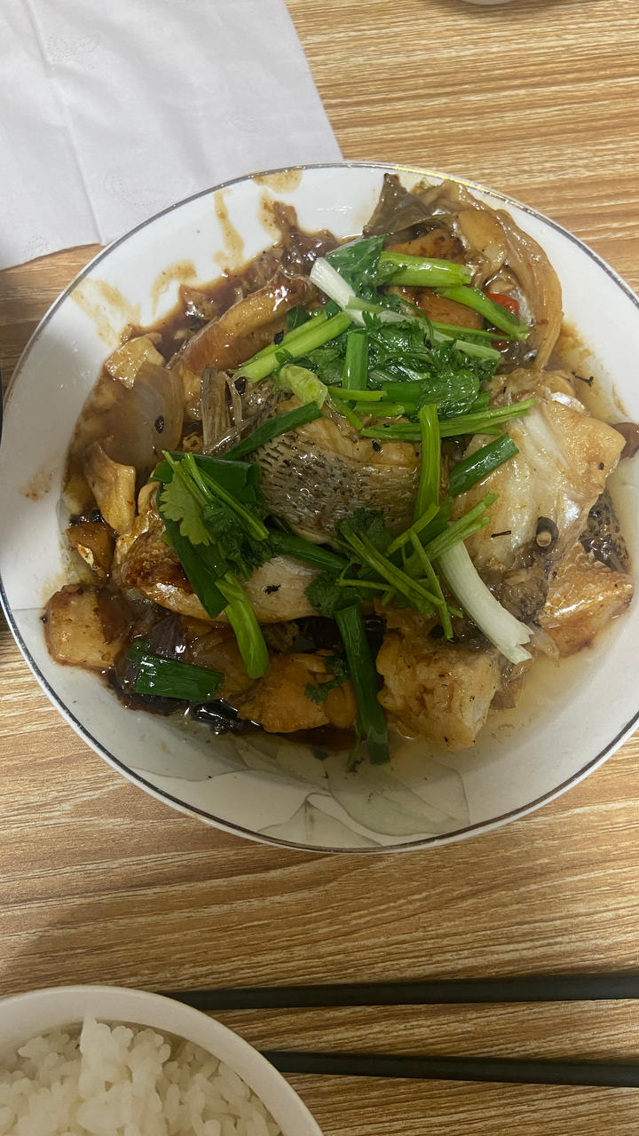 葱香焗鲈鱼