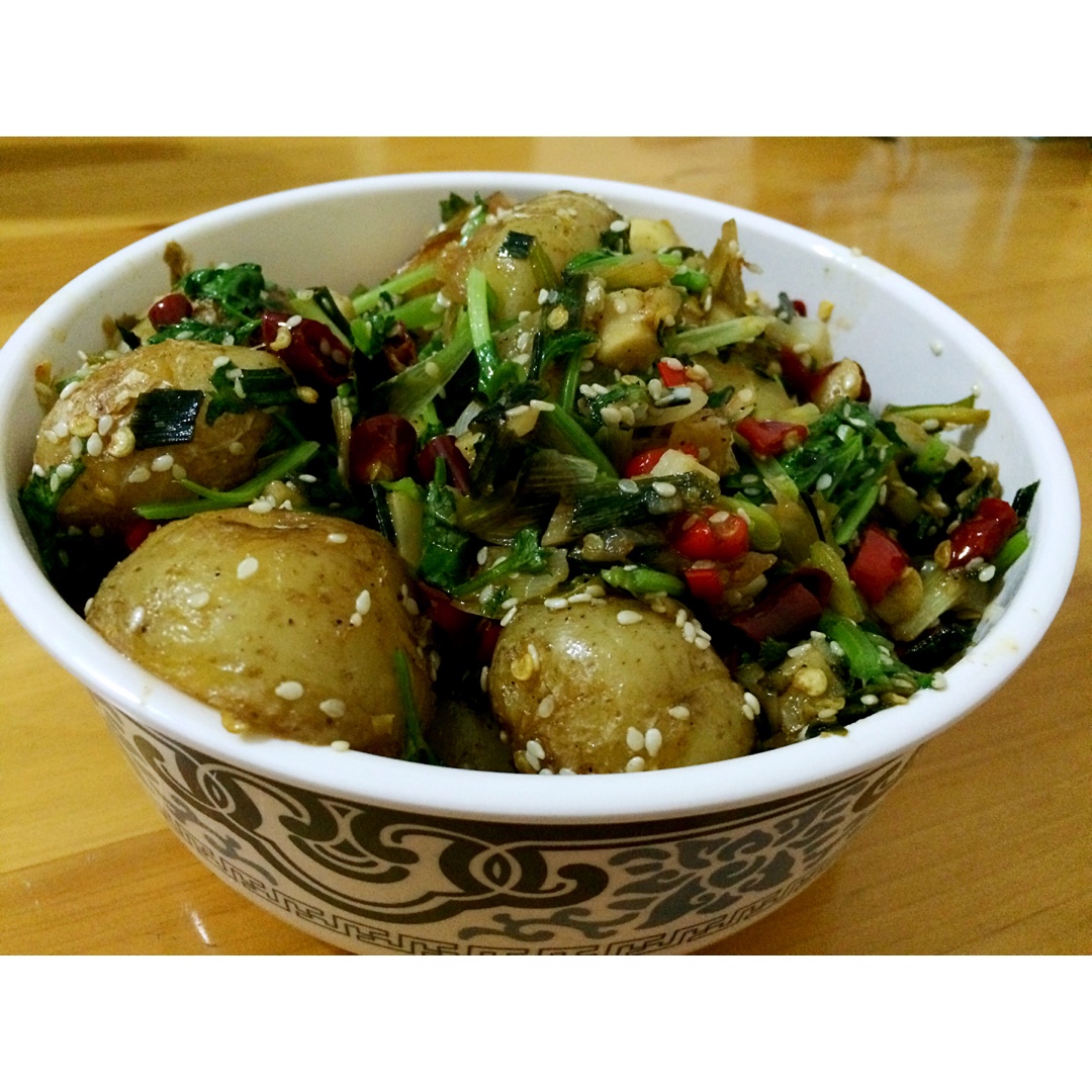 孜然香辣煎小土豆