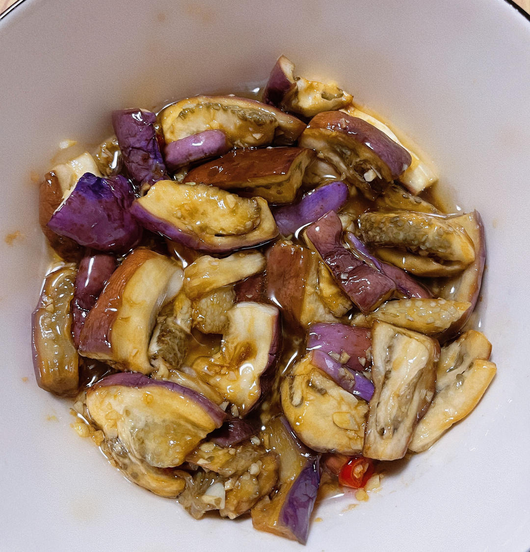 微波炉拌茄子 | 不用开火的美味