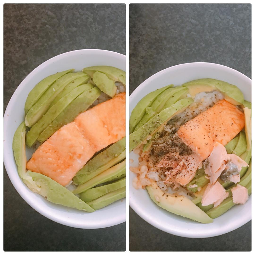 三文鱼牛油果拌饭
