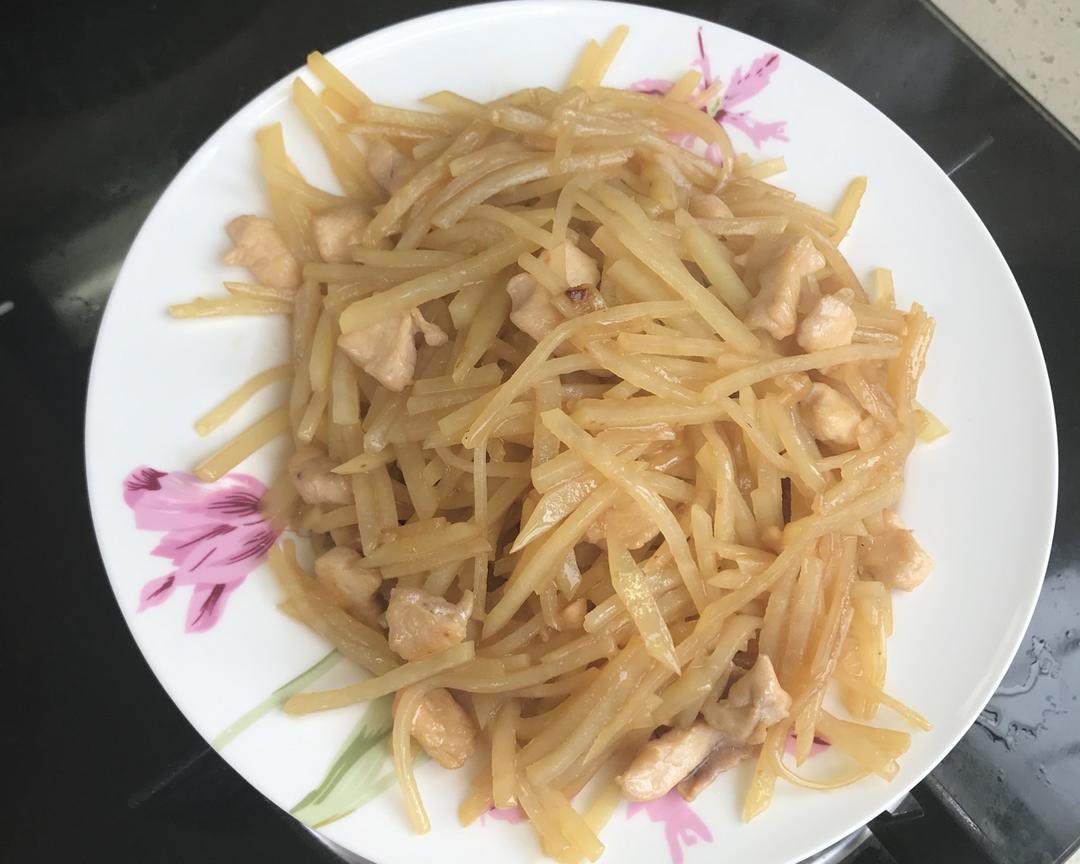 土豆丝🥔炒鸡丝