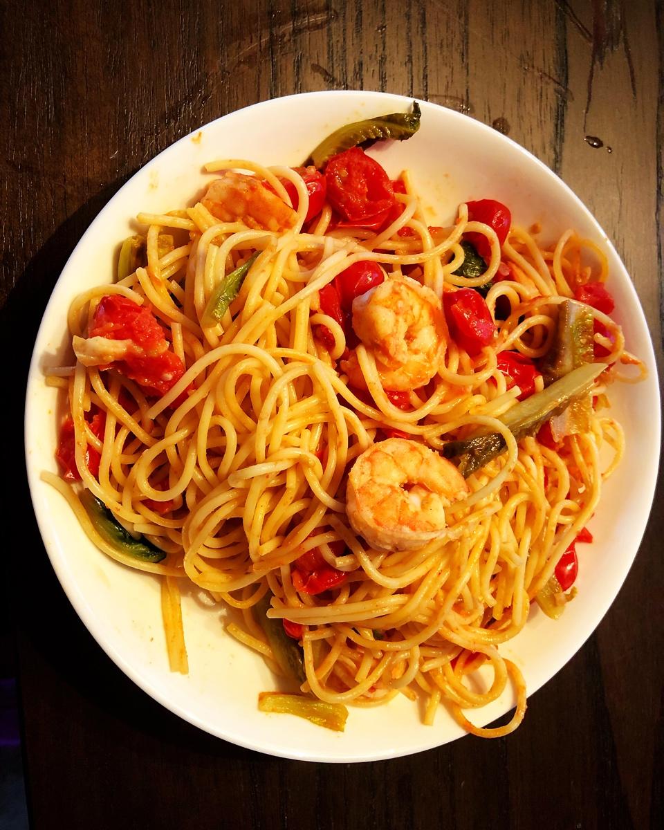 鲜虾番茄意大利面