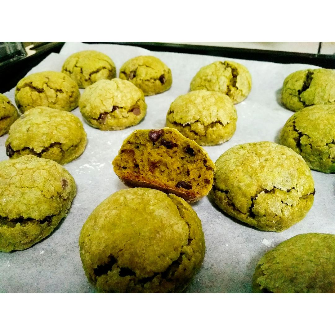 抹茶奶酪巧克力曲奇 Matcha Cream Cheese Choc Cookies