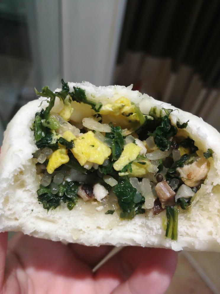 菠菜粉条大包子（青菜碧绿小窍门）