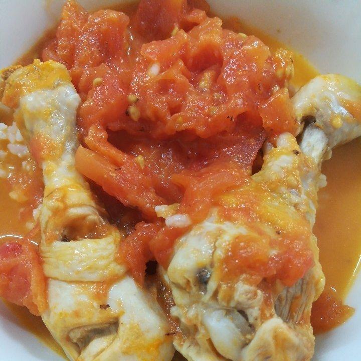 番茄煮鸡腿