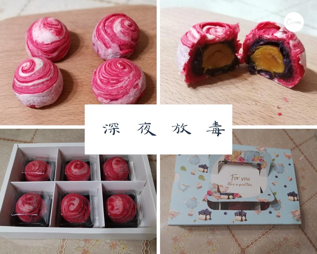 紫薯蛋黄酥（不用出膜也超级酥）