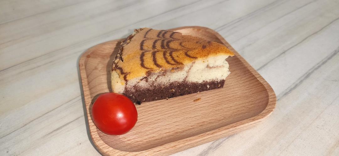 双色拉花戚风蛋糕