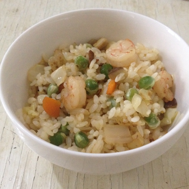 豌豆玉米虾仁炒饭