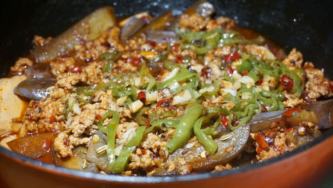 肉末茄子豆腐煲