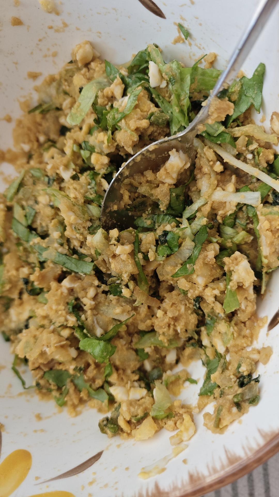 土豆鸡蛋生菜泥