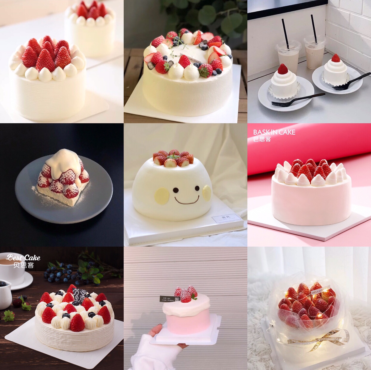 全网最全草莓蛋糕图片合辑