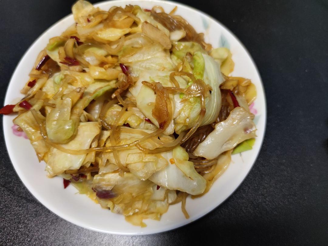 圆白菜炒粉条