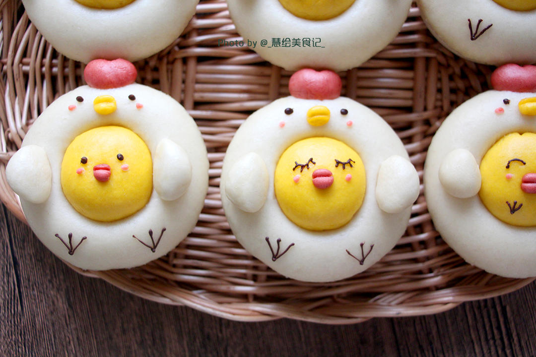 慧绘美食记_做的爱的抱抱之萌萌鸡仔奶黄包