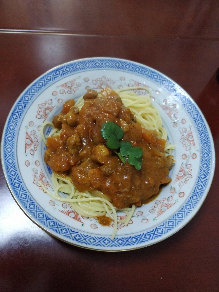 （完胜必胜客的）番茄肉酱意大利面～