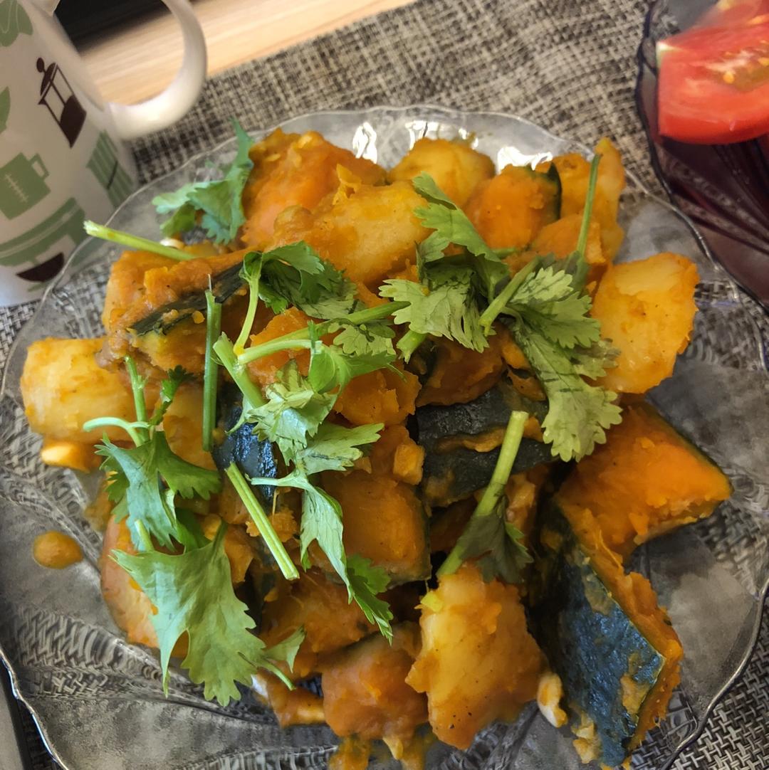 素食之南瓜炖土豆