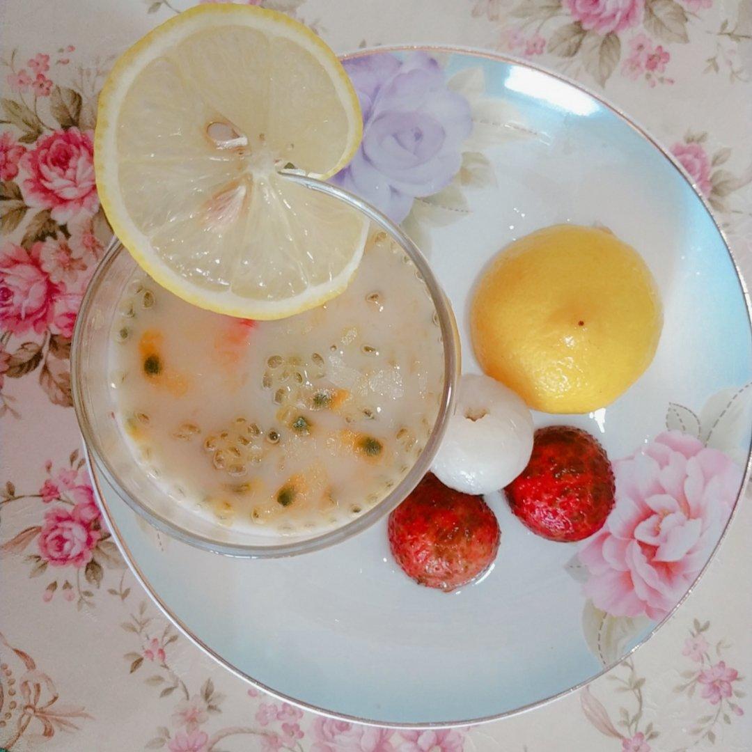 荔枝百香果饮品