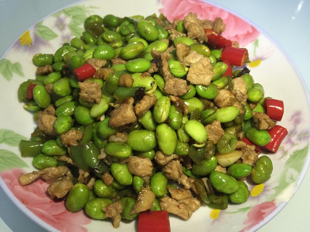 青豆炒肉末