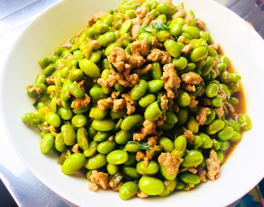 毛豆炒肉