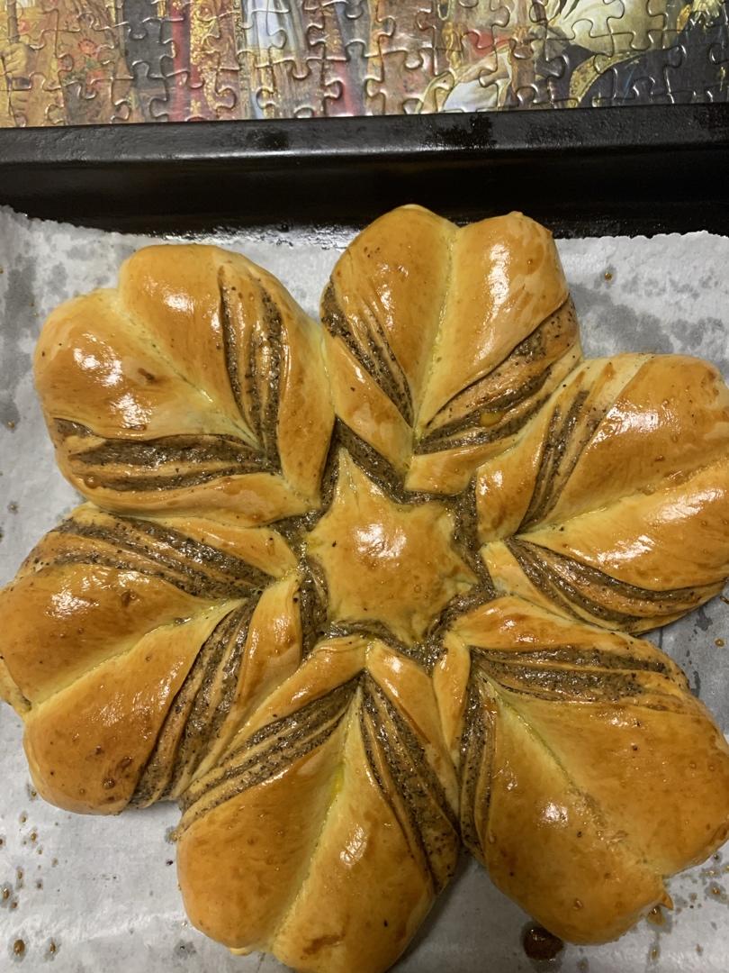 【北鼎烤箱食谱】网红ins款圣诞雪花大面包