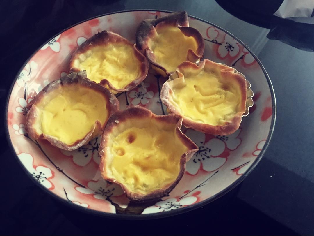 饺子皮版蛋挞（小食）内附视频
