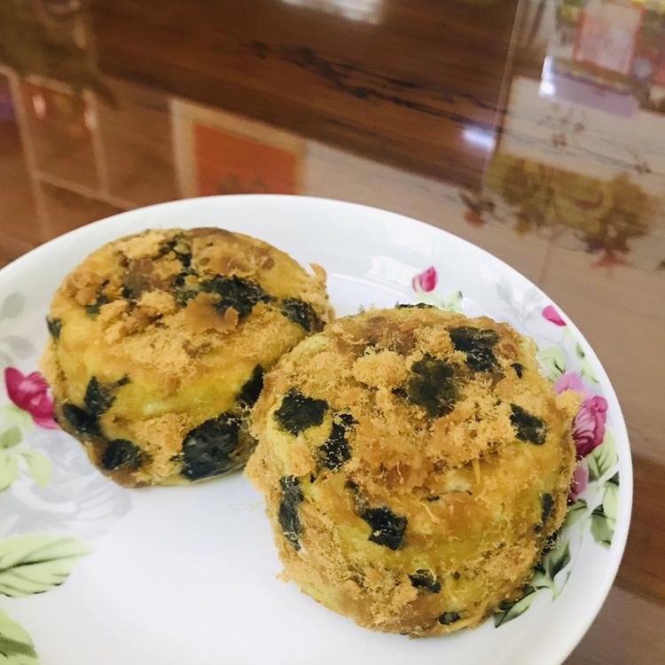 网红海苔肉松拉丝小贝（麻薯不用打蛋器放四天依然可以拉丝哦）