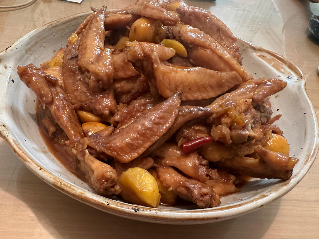 栗子焖鸡翅