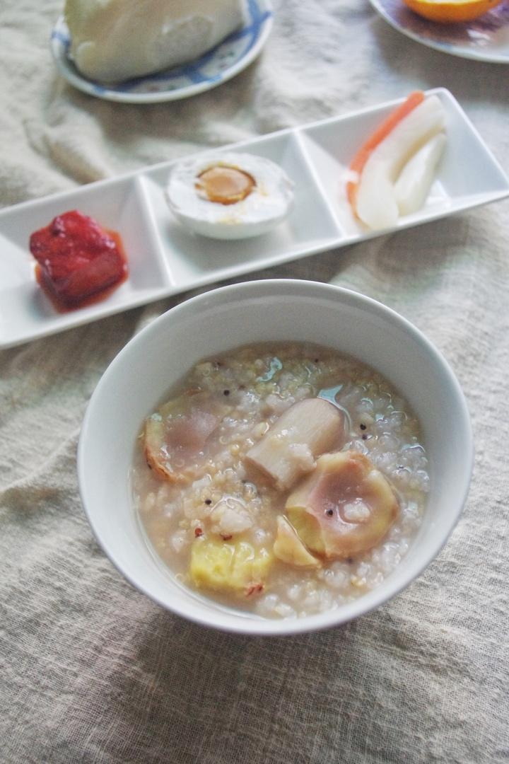 霜降的一餐｜手撕盐焗鸡&板栗甜汤&山药板栗粥