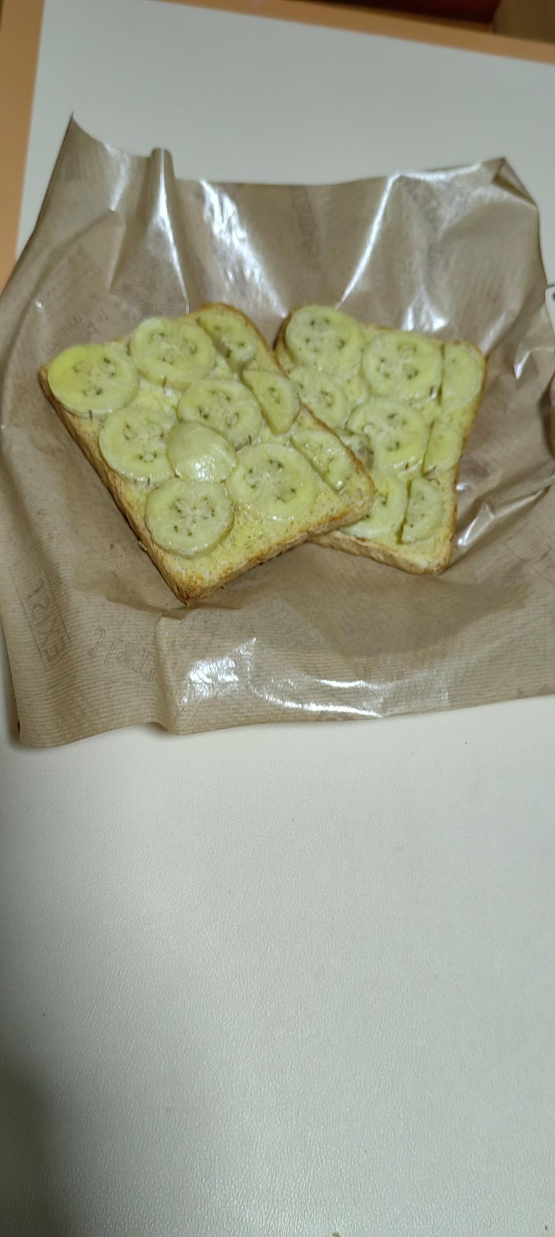 好吃不胖❗️香蕉烤吐司㊙️五分钟快手早餐