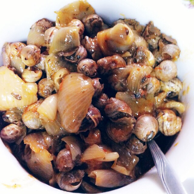 铁锅辣炒小蜗牛