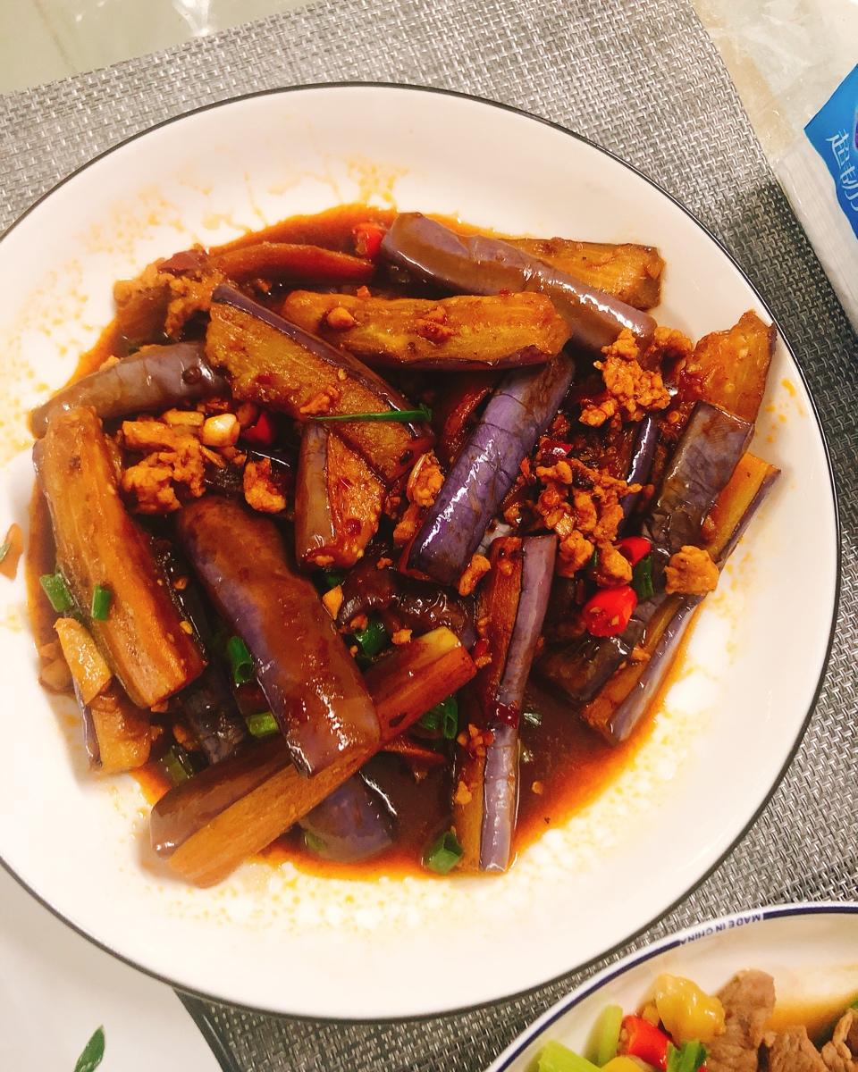 红烧肉沫茄子