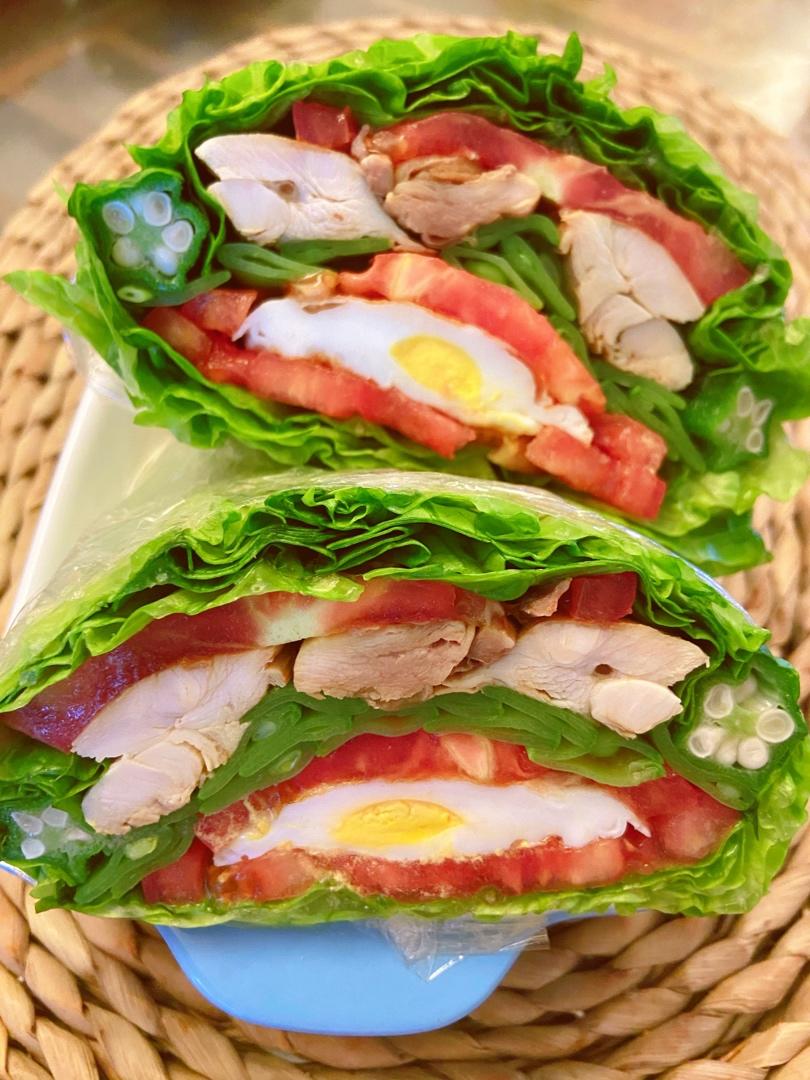 关晓彤版｜减脂生菜三明治🥪250大卡吃饱