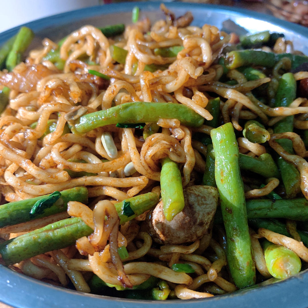 地道老北京扁豆焖面 豆角焖面 太好吃小心吃撑哦