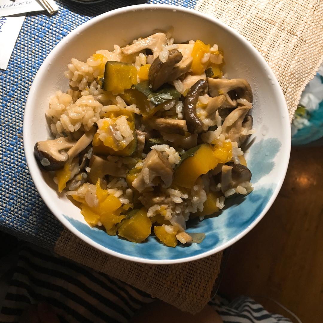 南瓜鸡肉饭
