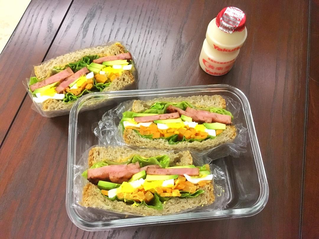 如何做超厚的沼三明治~详细tip！牛油果鸡蛋午餐肉三明治~