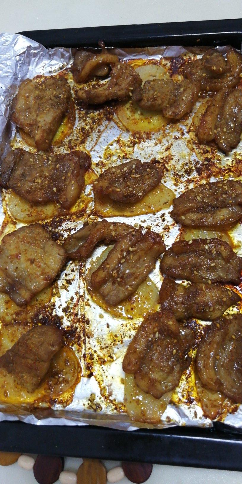 烤箱版土豆烤五花肉