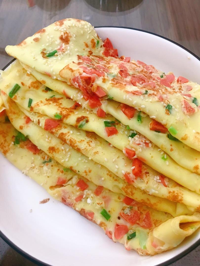 简单快手蔬菜鸡蛋煎饼