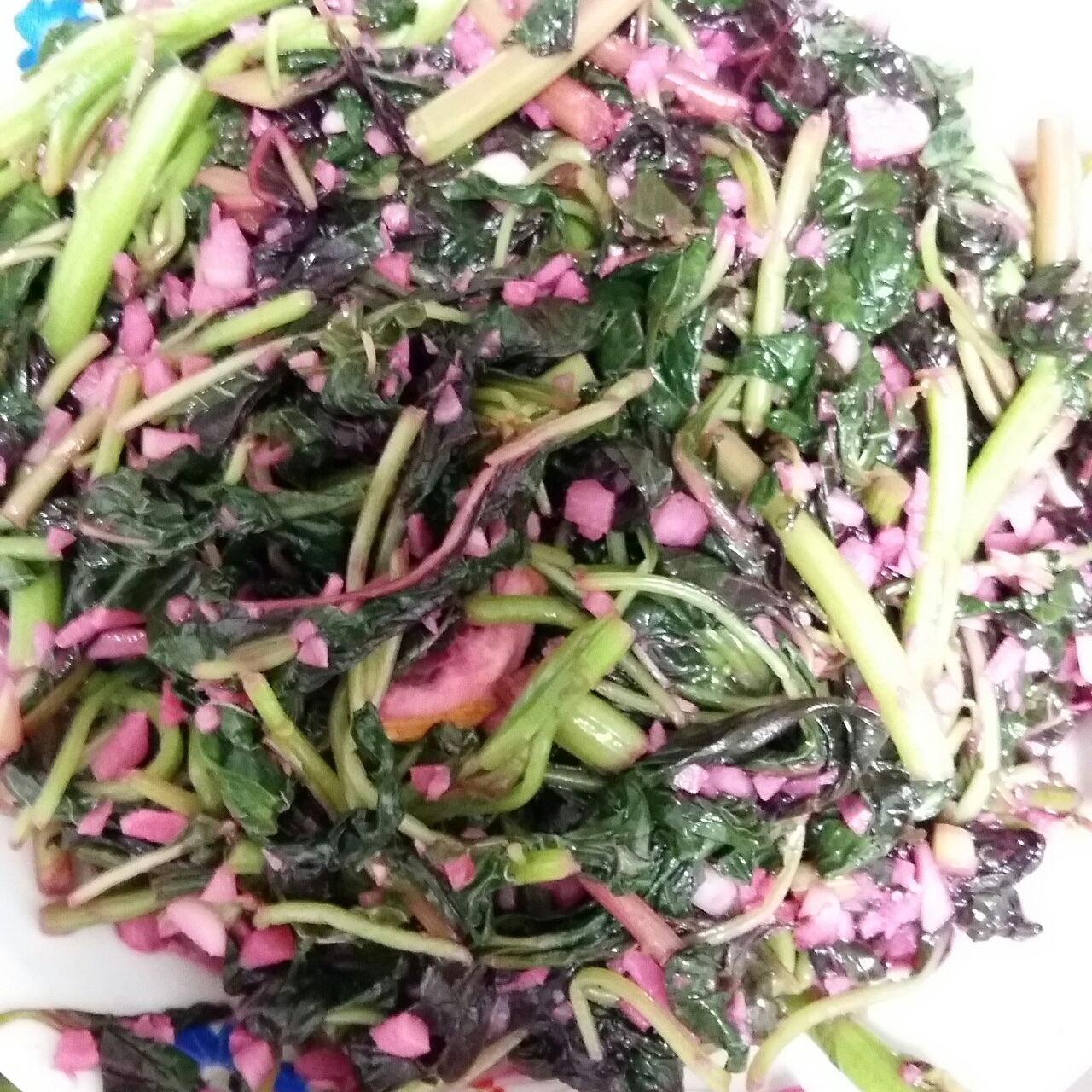 蒜茸炒红苋菜