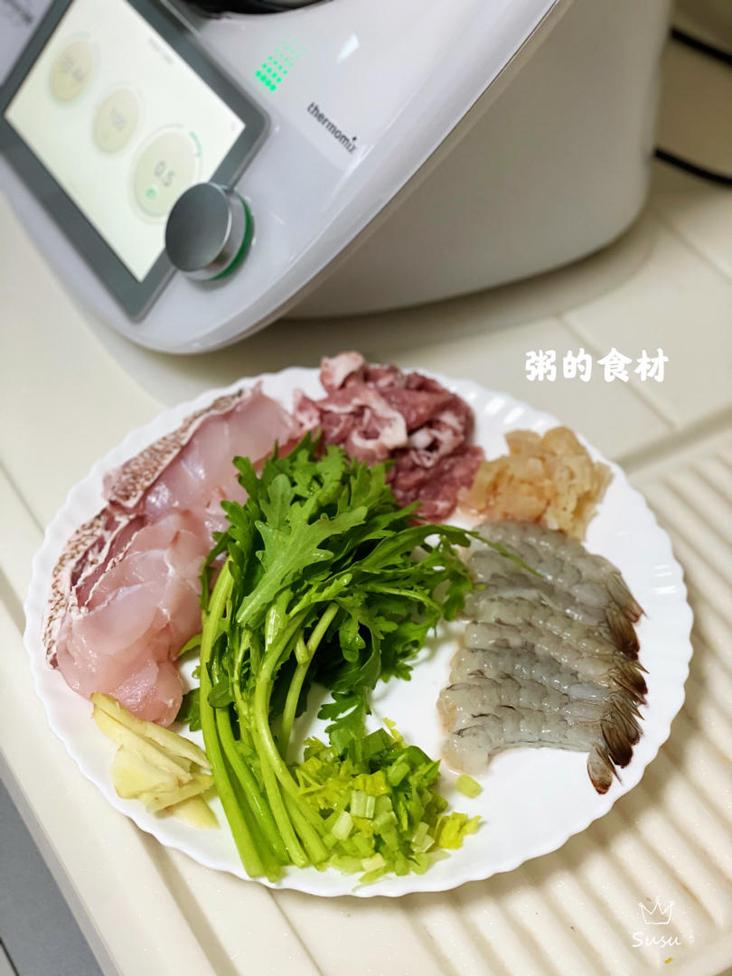 小美版三款粥（过鱼粥，海参南瓜粥，春菜排骨粥）