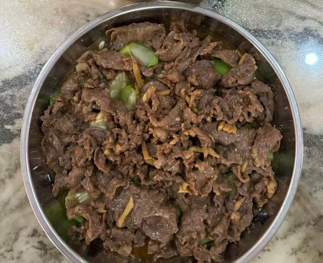丝瓜蒸牛肉