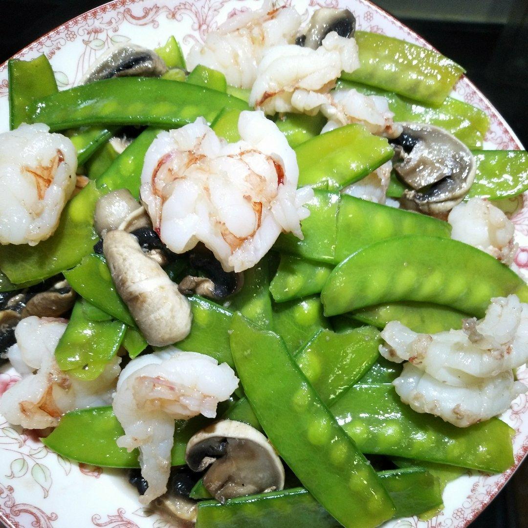 荷兰豆炒虾仁