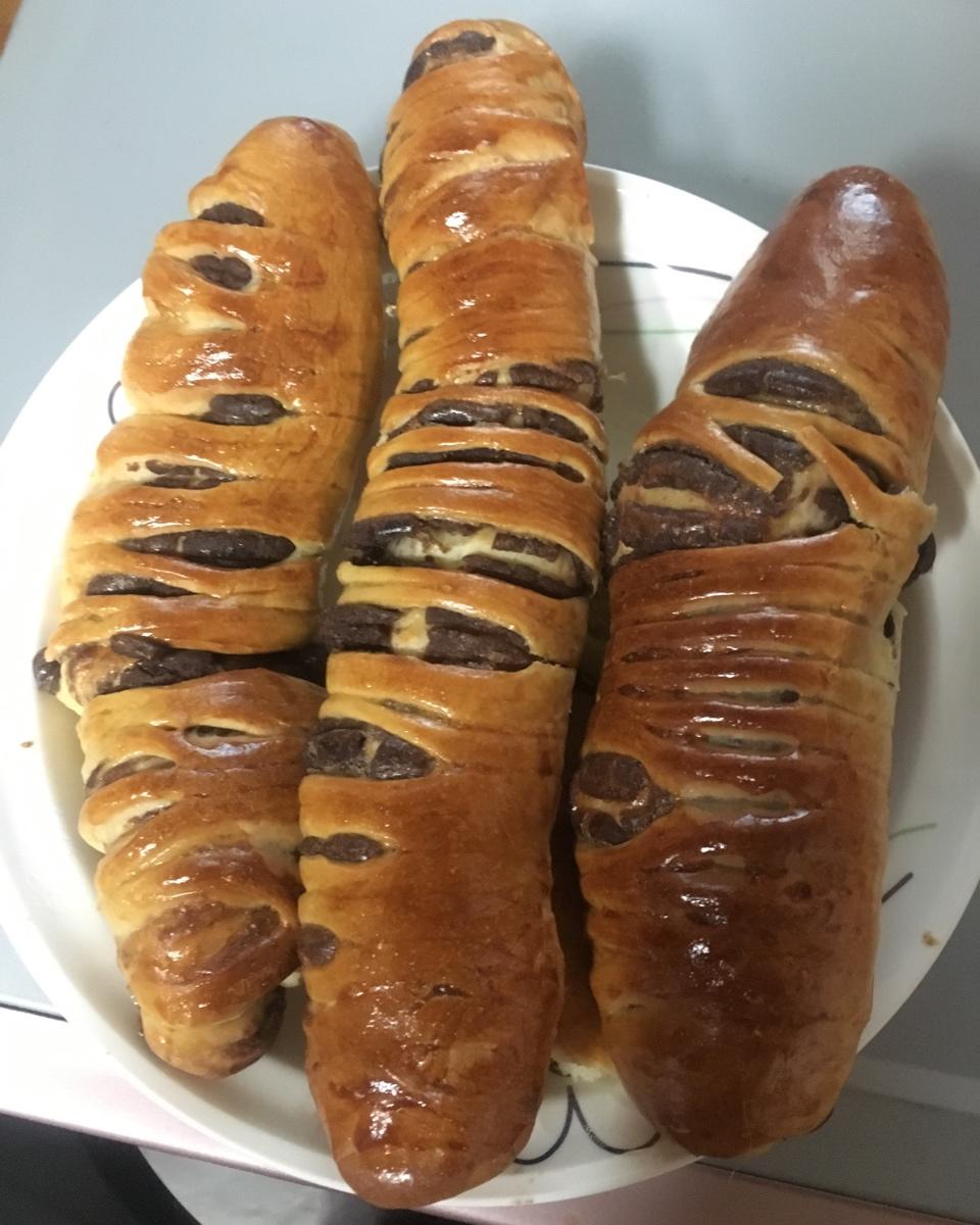 红豆沙面包卷