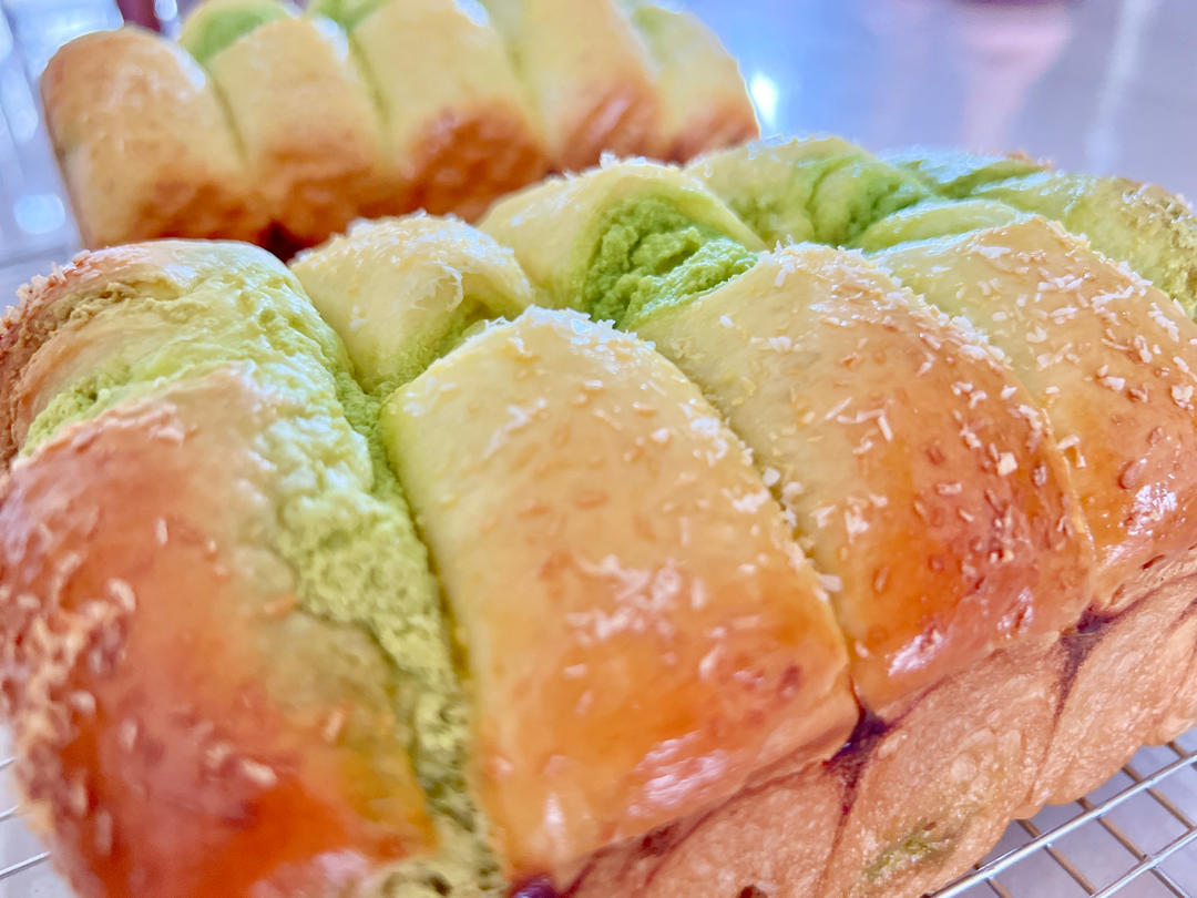 抹茶奶酥小金砖（70%中种吐司）