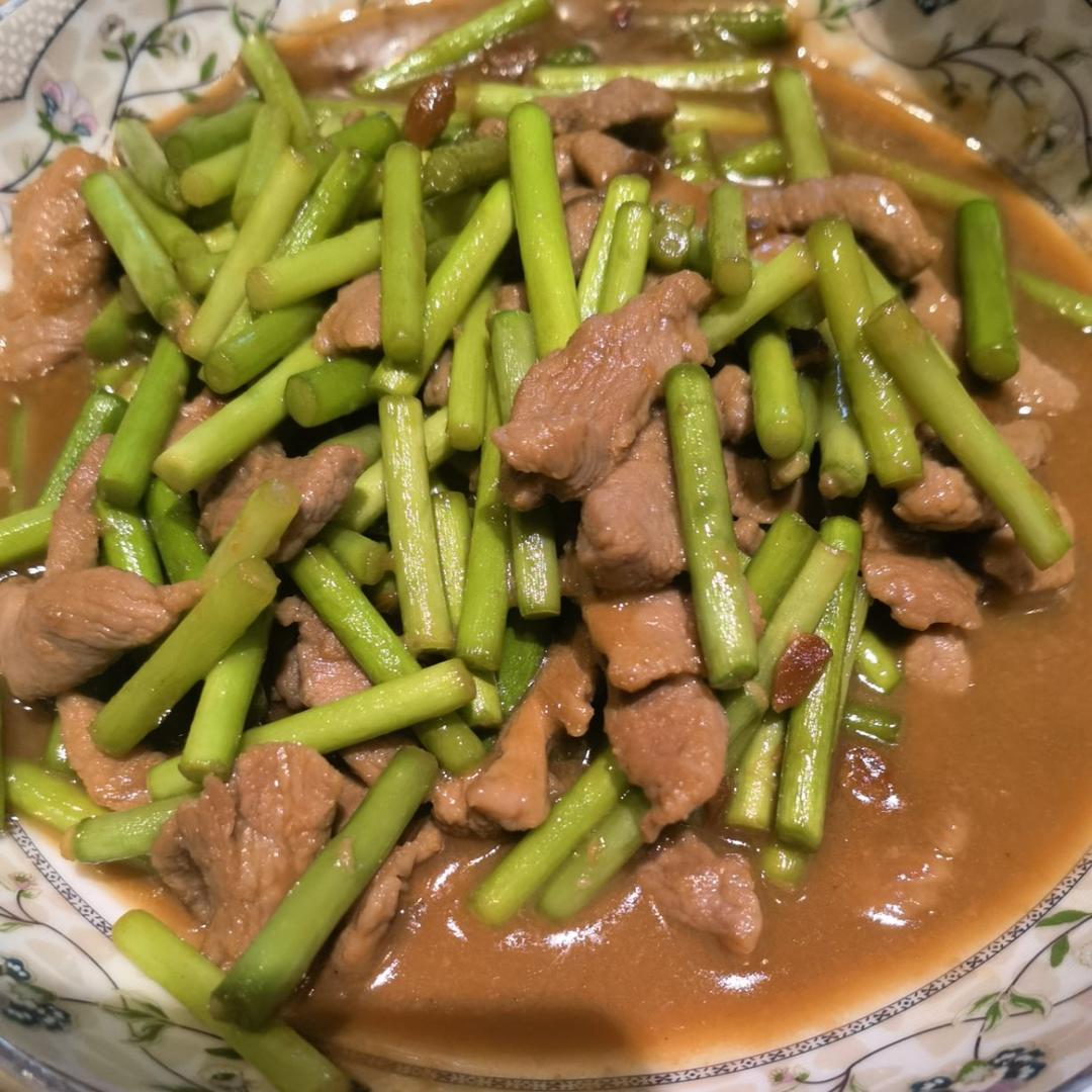 蒜薹炒肉丝