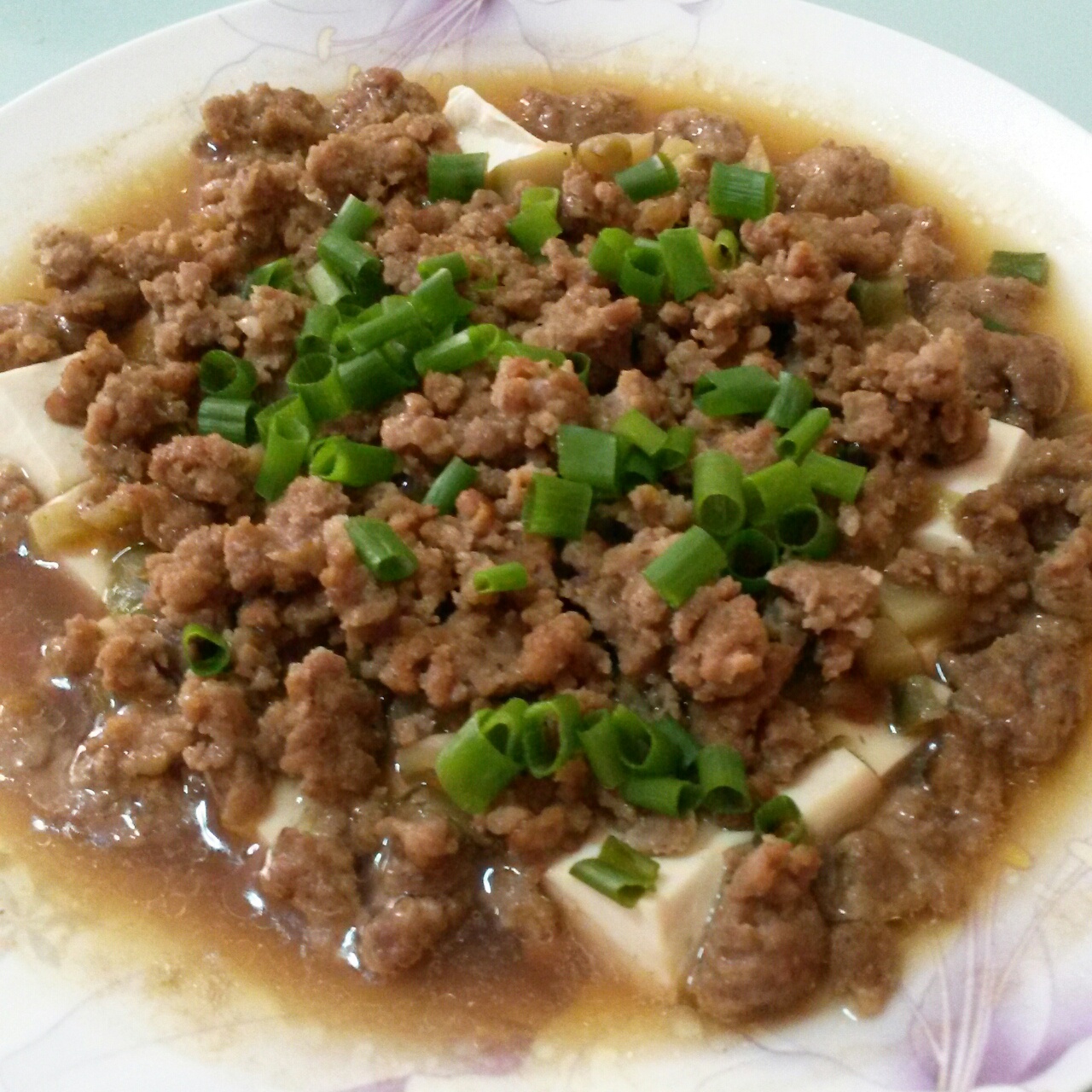 榨菜肉末蒸豆腐
