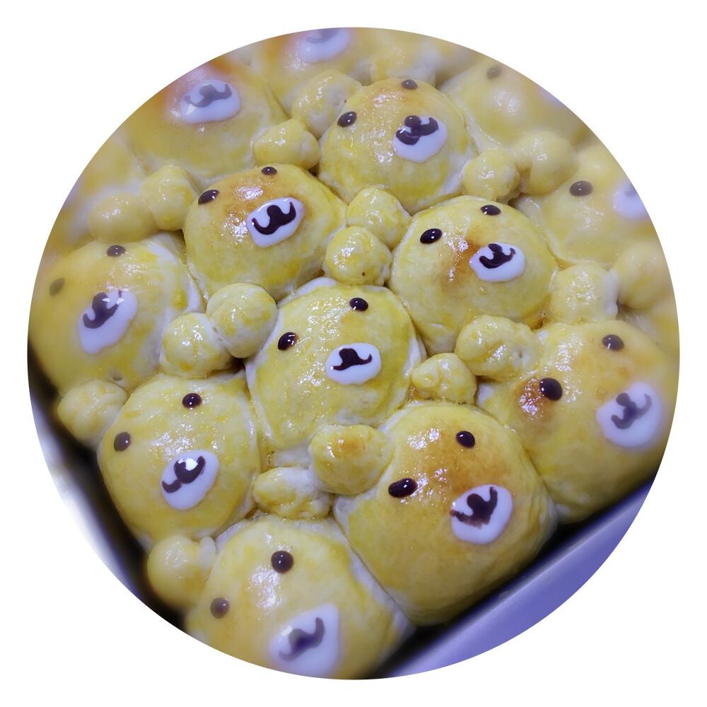 萌萌哒挤挤小熊面包