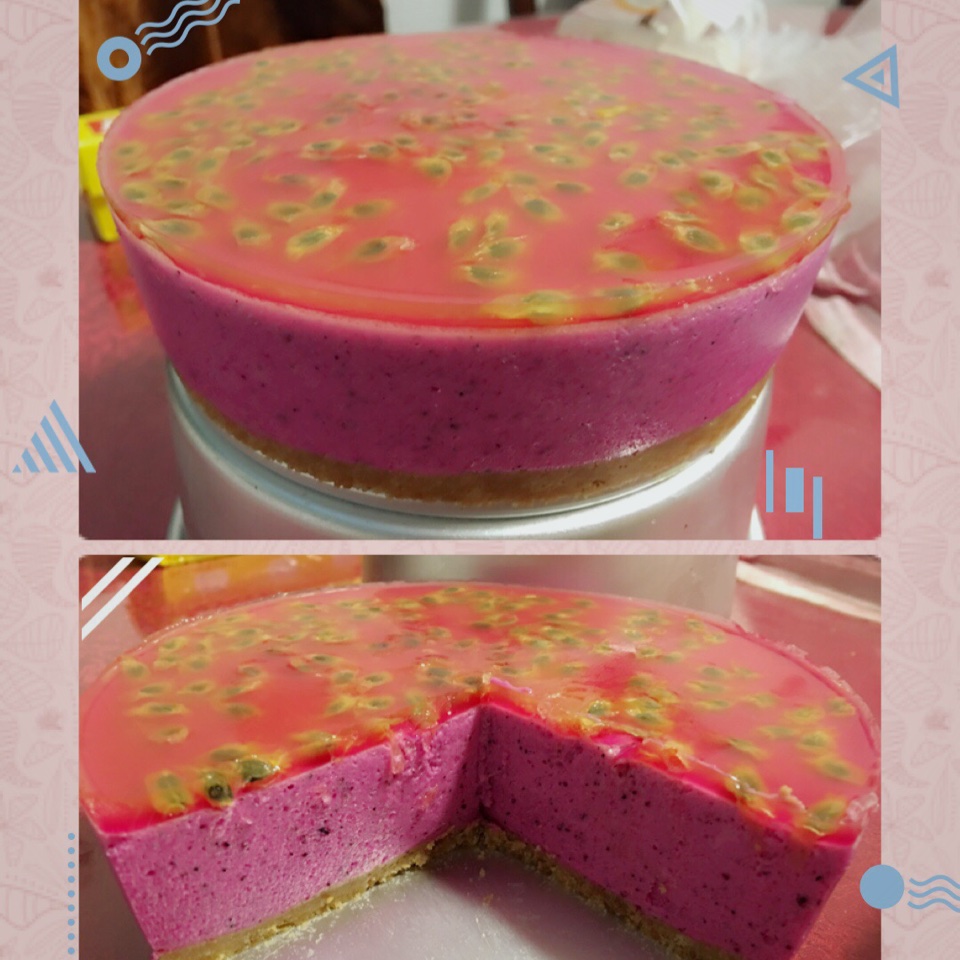 清新火龙果慕斯蛋糕（免烤）