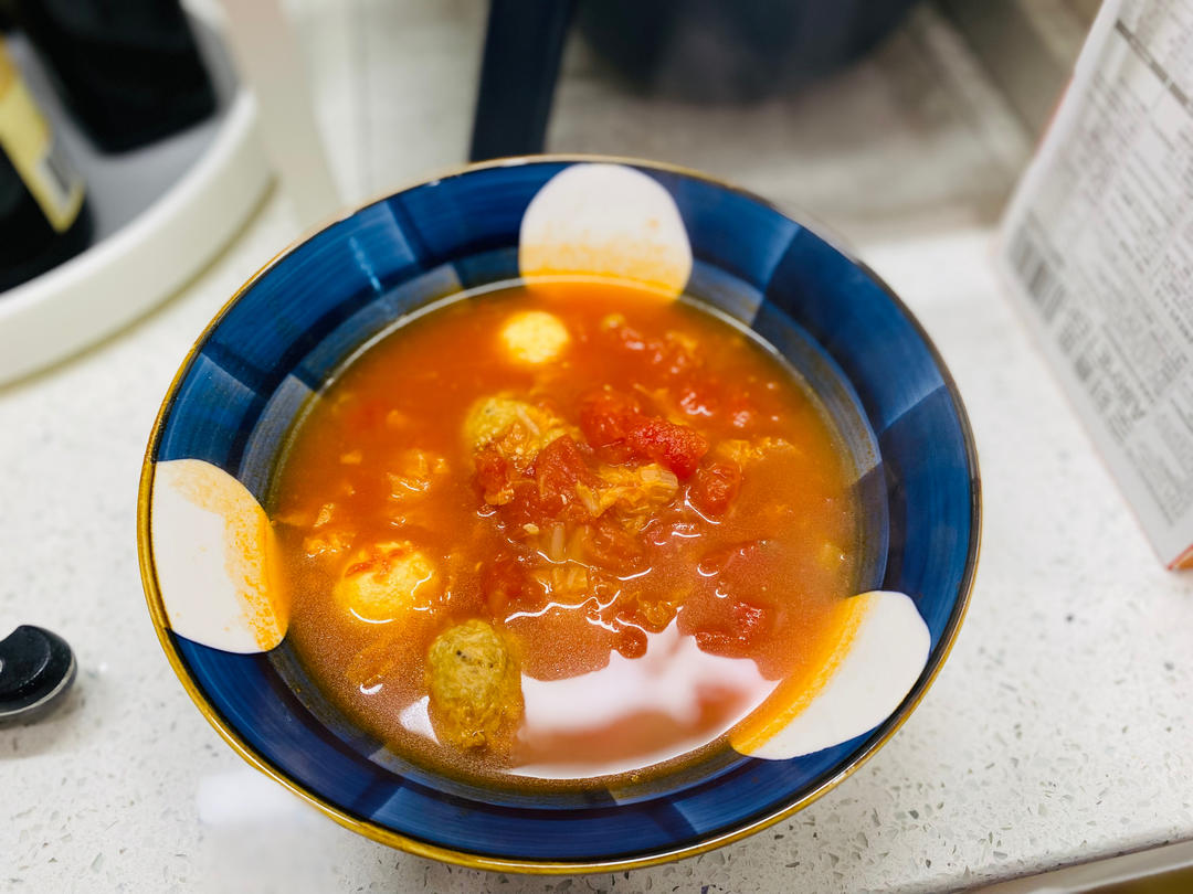 超级浓郁好吃的西红柿肉滑汤