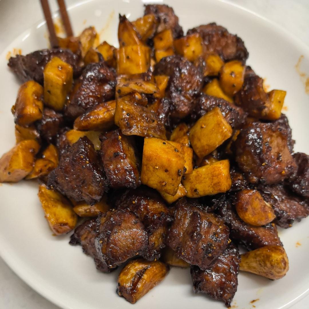 杏鲍菇牛肉粒