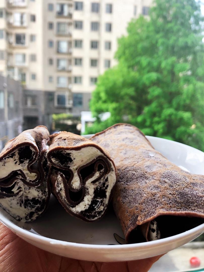 平底锅就能做的奥利奥可可毛巾卷