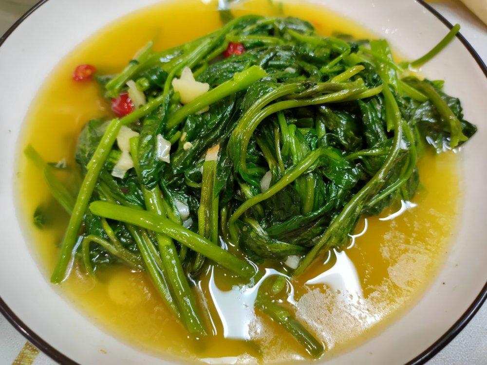 炝炒空心菜（不黑的秘密）